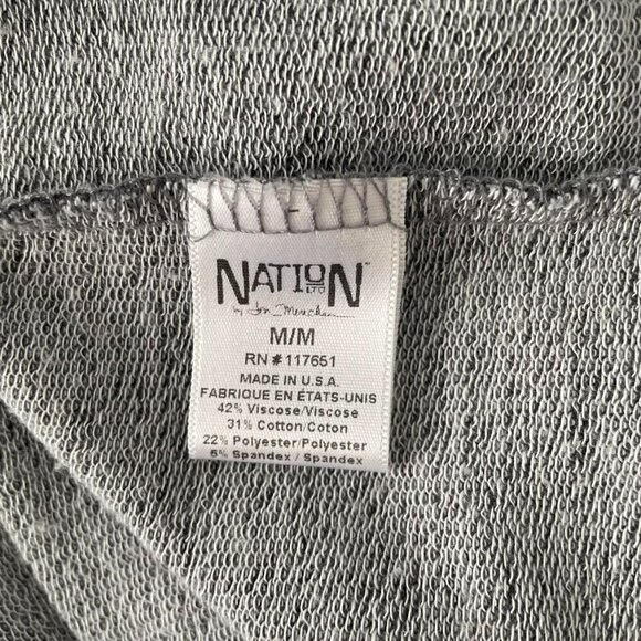 Nation LTD Size Medium Gray Dress 3/4 Sleeve Casual - Picture 6 of 7